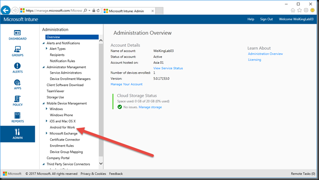 Microsoft Intune Android Settings – QHKZIE